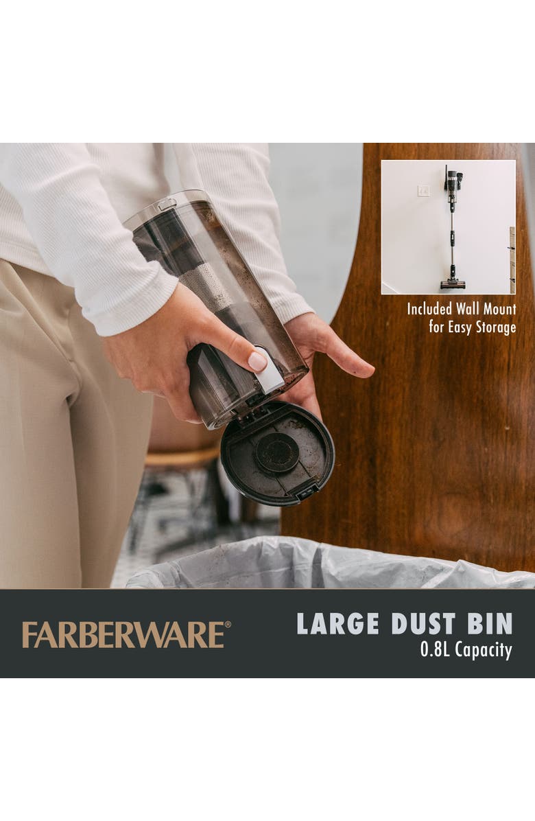 FARBERWARE Cordless Platinum Stick Vacuum Cleaner, Alternate, color, Black