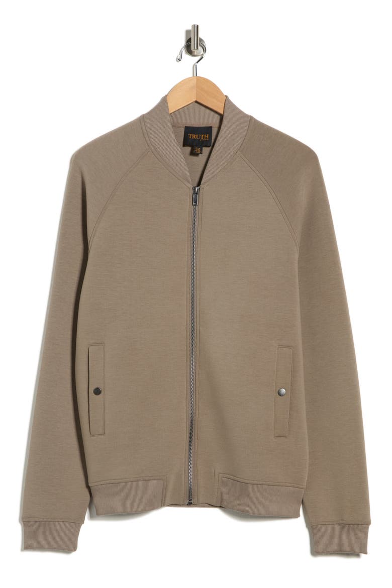 Scuba Zip Jacket, Alternate, color, COBBLESTONE