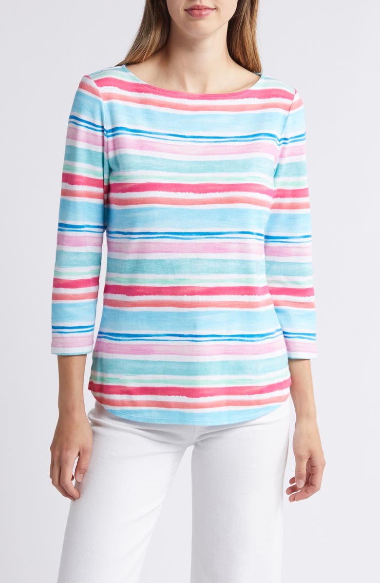 Tommy Bahama Ashby Isles Seabreeze Stripe Cotton Top, Main, color,