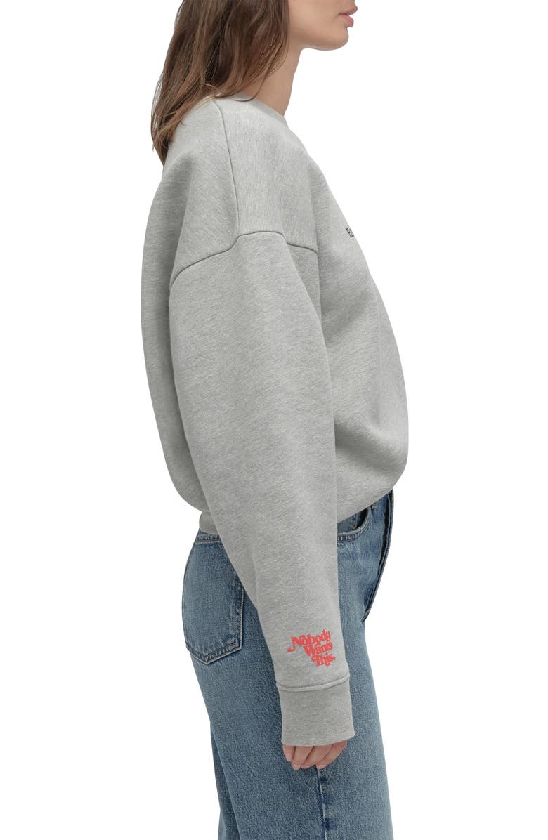 Favorite Daughter x 'Nobody Wants This' Ice Cream Cotton Blend Sweatshirt, Alternate, color, Heather Grey