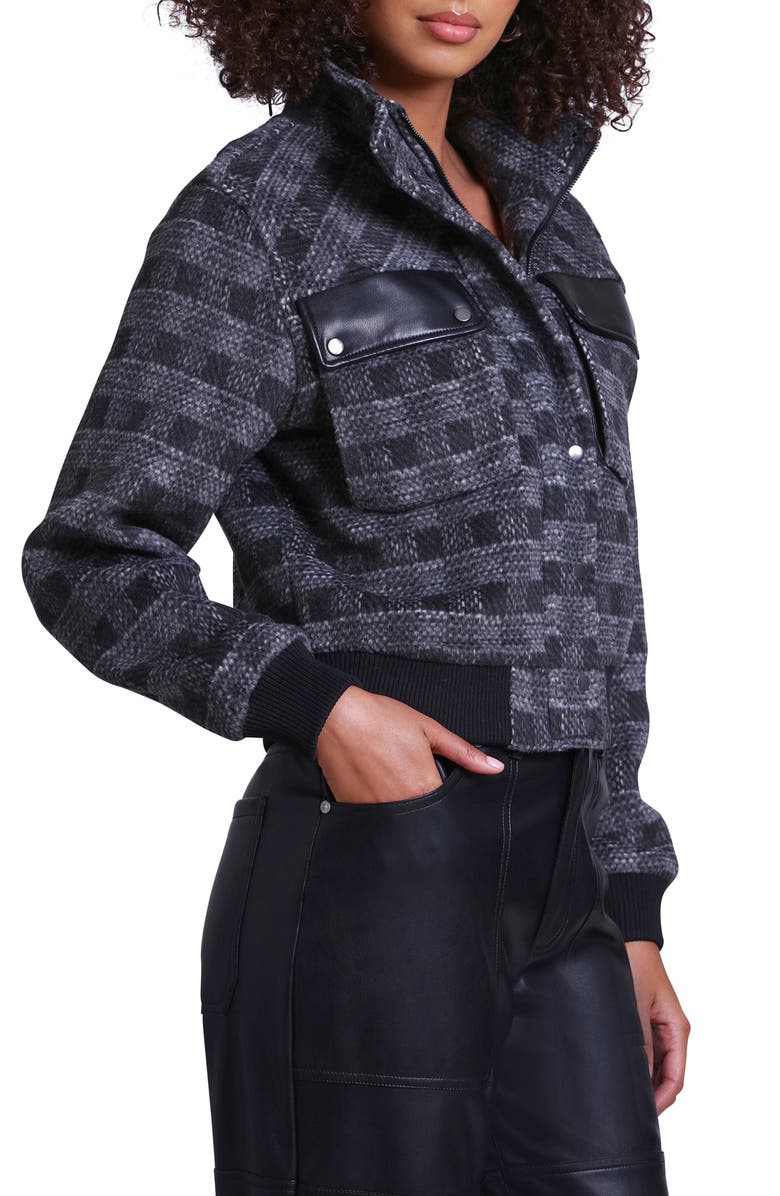 Avec Les Filles Plaid Bomber Jacket, Alternate, color,