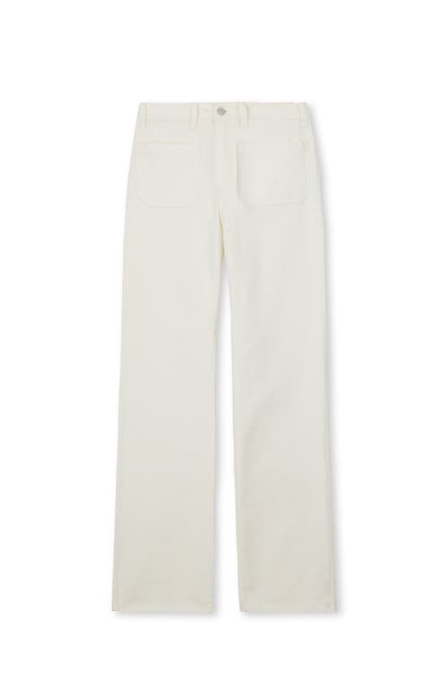 Fortela Janej Bootcut Bull Cotton White Trousers