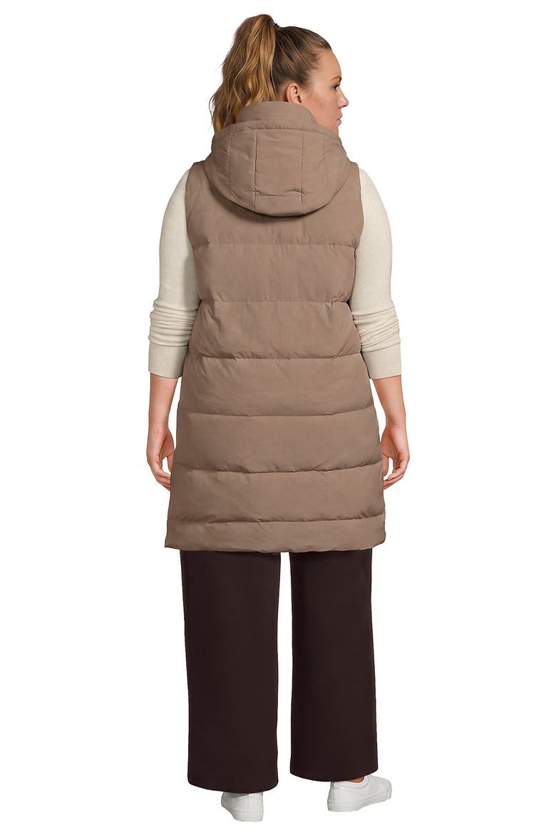 Wide Channel 600 Down Puffer Long Vest, Alternate, color, Cocoa