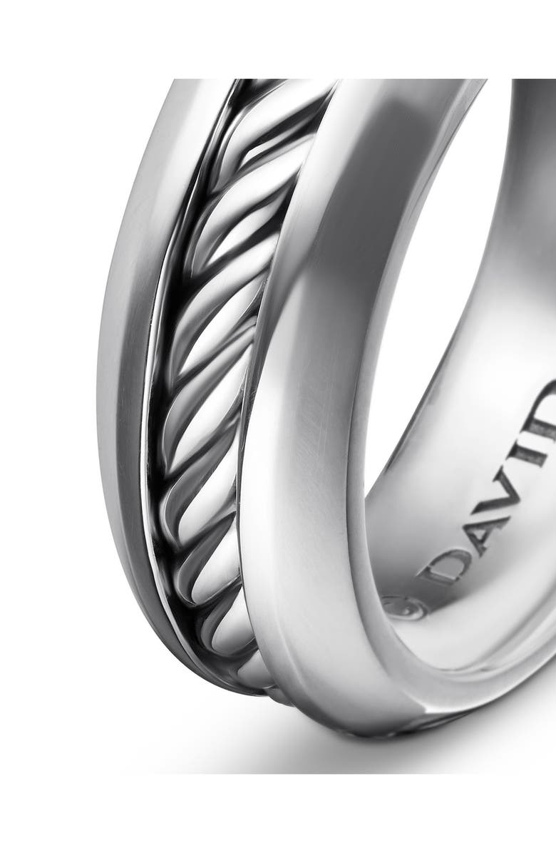 David Yurman Classic Cable Band Ring, Alternate, color, Silver
