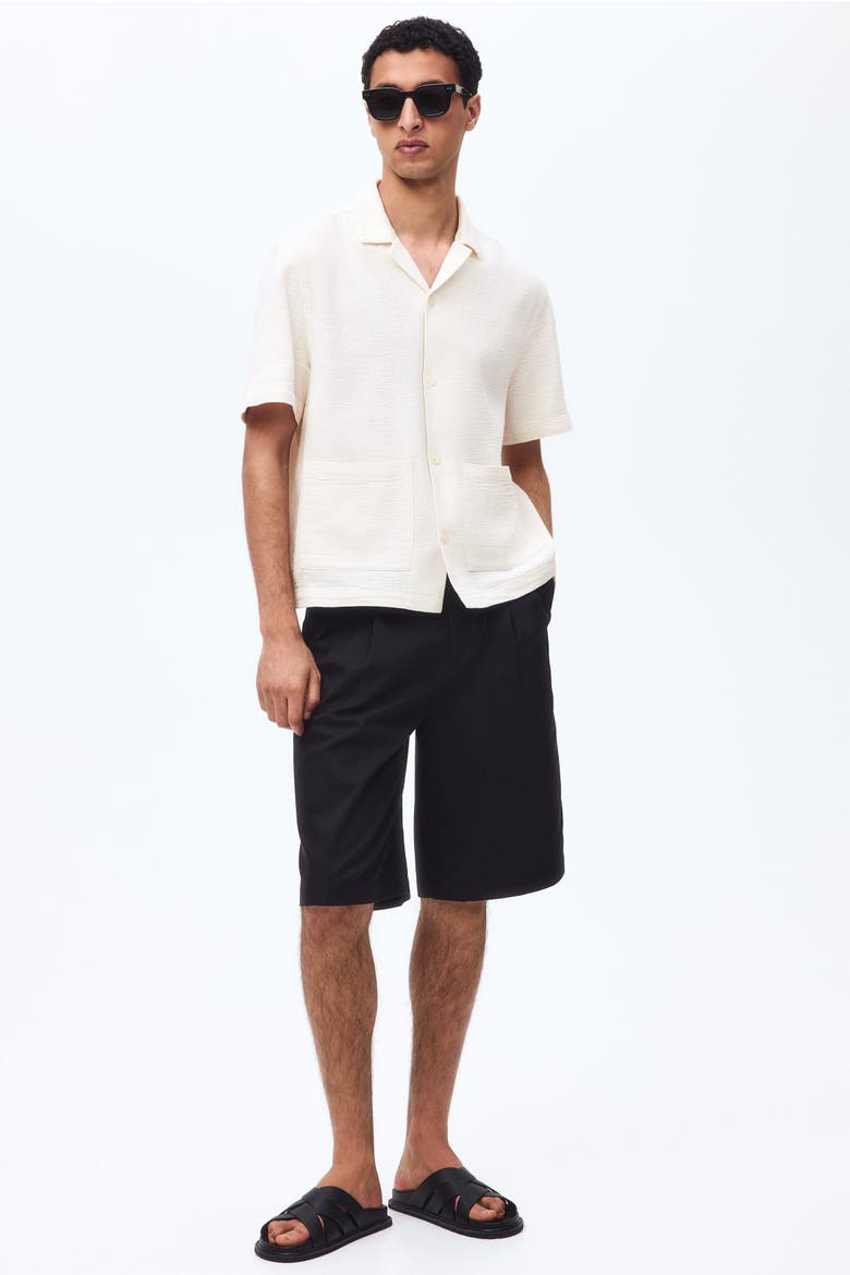 Regular-fit Resort Shirt, Alternate, color, Cream