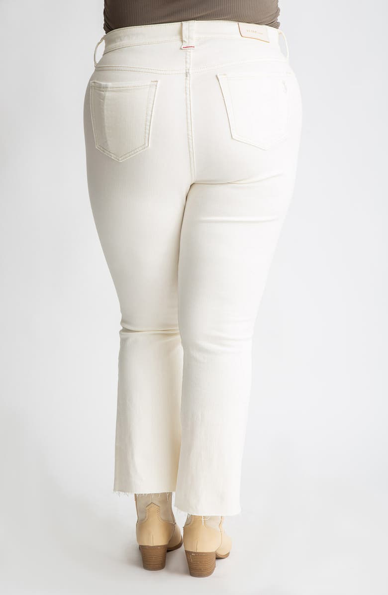SLINK Jeans Raw Hem High Waist Ankle Flare Jeans, Alternate, color,