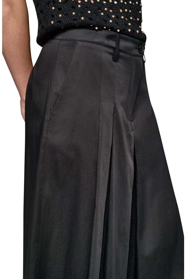 Pleated Crop Pants, Alternate, color, BLACK