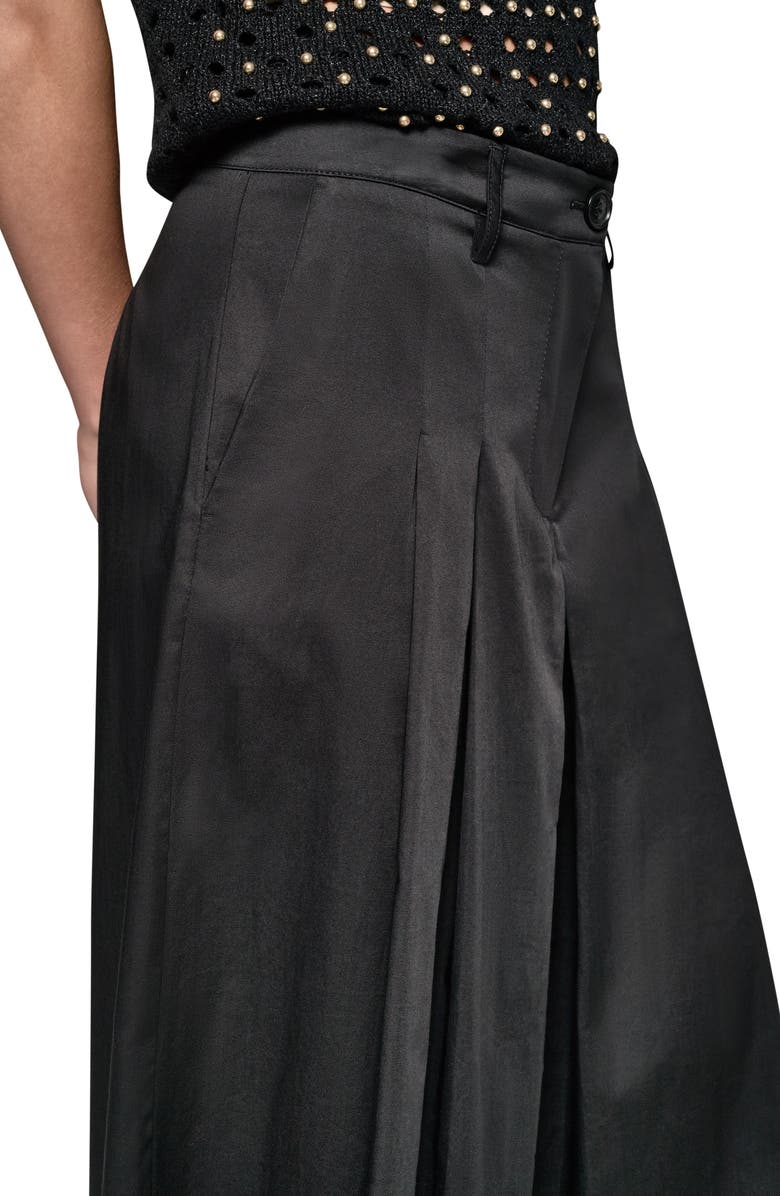 Donna Karan New York Pleated Crop Pants, Alternate, color, Black