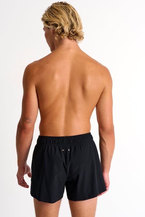Shan Short Fit, Stretch And Quick Dry Swim Trunks In Black