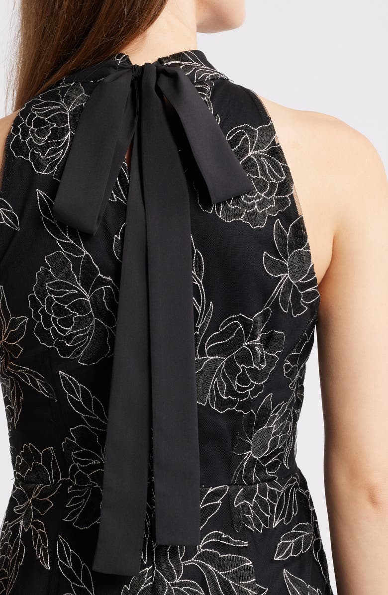 Sam Edelman Embroidered Fit & Flare Cocktail Dress, Alternate, color, Black