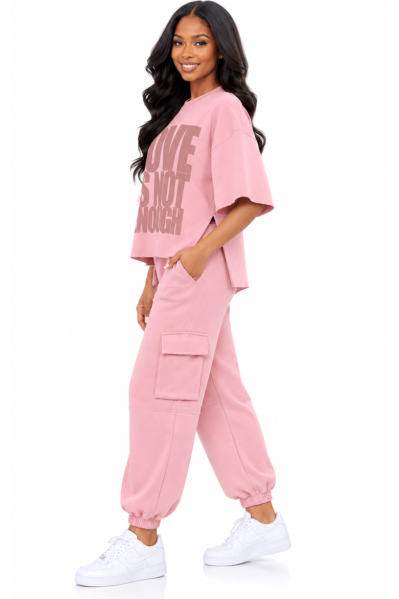 Love Is Not Enough Split Sweatshirt, Alternate, color, MAUVE