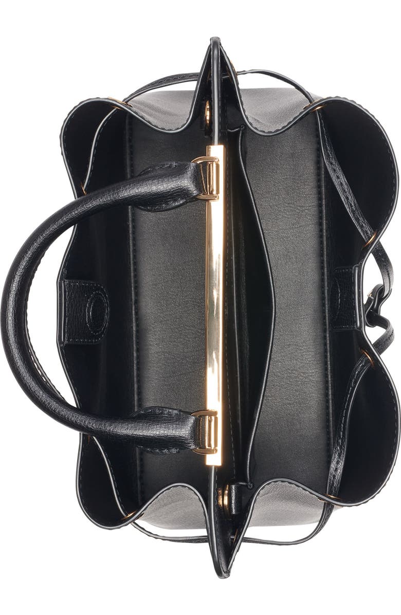 KARL LAGERFELD PARIS Evelina Bucket, Alternate, color, Black/Gold