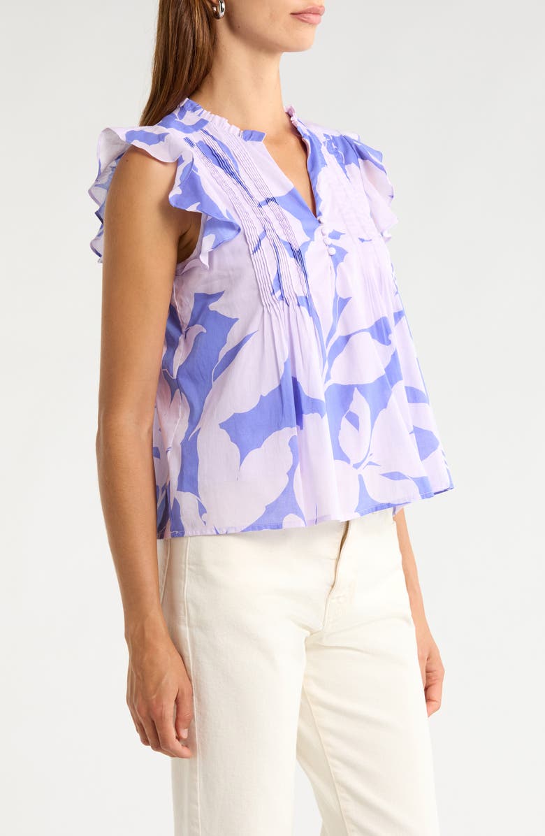 SUGARLIPS Tracy Ruffle Pleated CottonTop, Alternate, color, Lavender