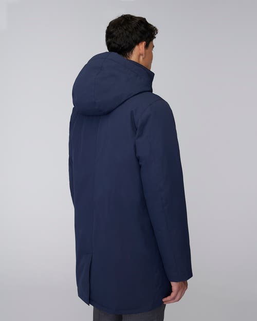 Quartz Co. Labrador | Hooded Down Winter Jacket In True Navy
