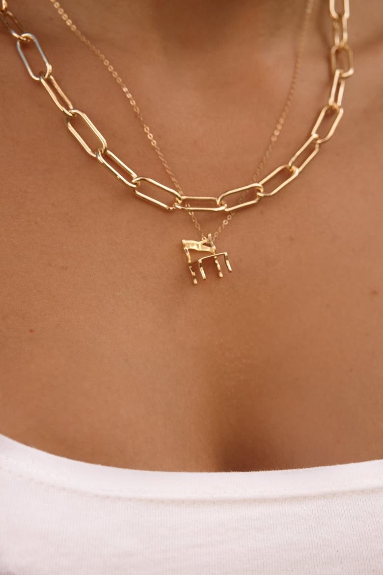 Silla Necklace, Alternate, color, Gold Vermeil