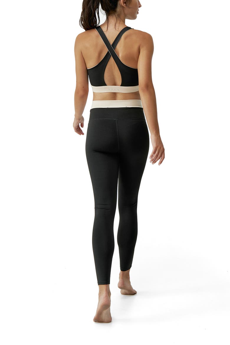 Fiorella Performance Medium Rise Sport Legging, Alternate, color, Black/Stone