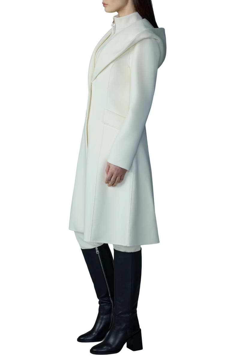 Mackage Hooded Coat with Removable Bib, Alternate, color, Cream