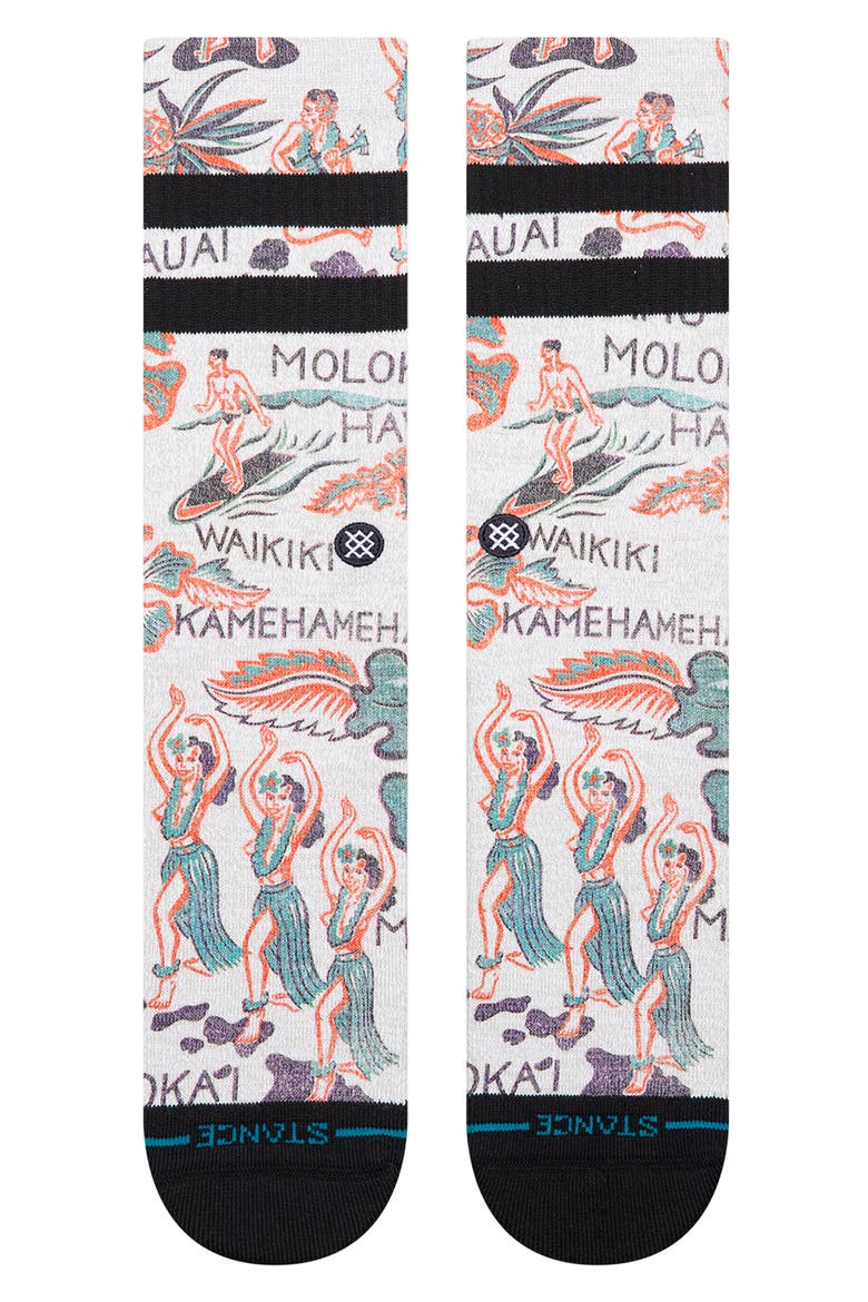 Lei Lei Crew Socks, Alternate, color, GREY