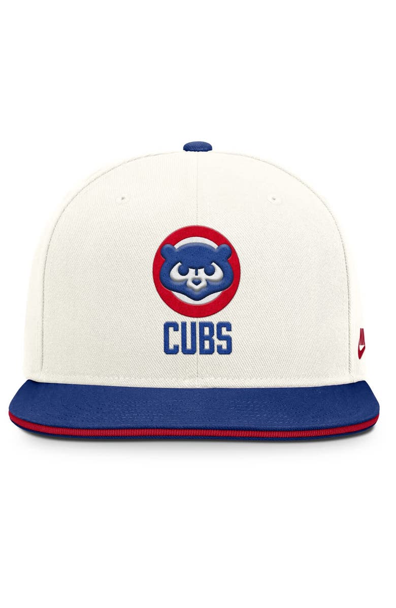 Nike Men's Nike Cream/Royal Chicago Cubs Cooperstown Pro Dri-FIT Snapback Hat, Alternate, color, Cream