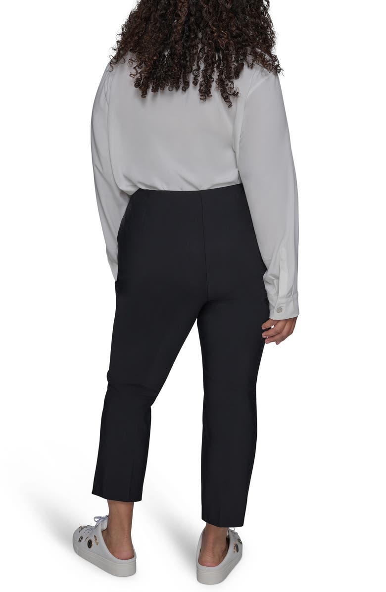KARL LAGERFELD PARIS Double Zip Pants, Alternate, color, Black