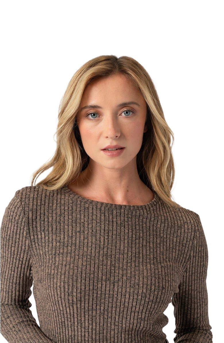 Saint + Sofia Callie Fluted Midi Dress, Alternate, color, Beige