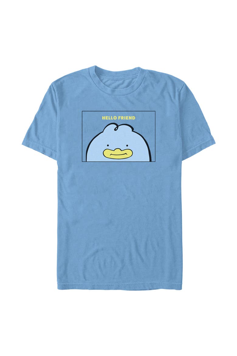 Men's KPop Demon Hunters Hello Friend Duck  Graphic T-Shirt, Main, color, Carolina Blue
