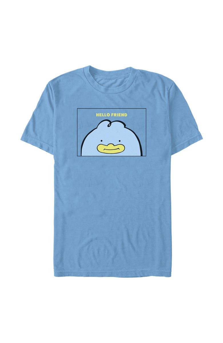 KPop Demon Hunters Men's KPop Demon Hunters Hello Friend Duck Graphic T-Shirt, Main, color, Carolina Blue