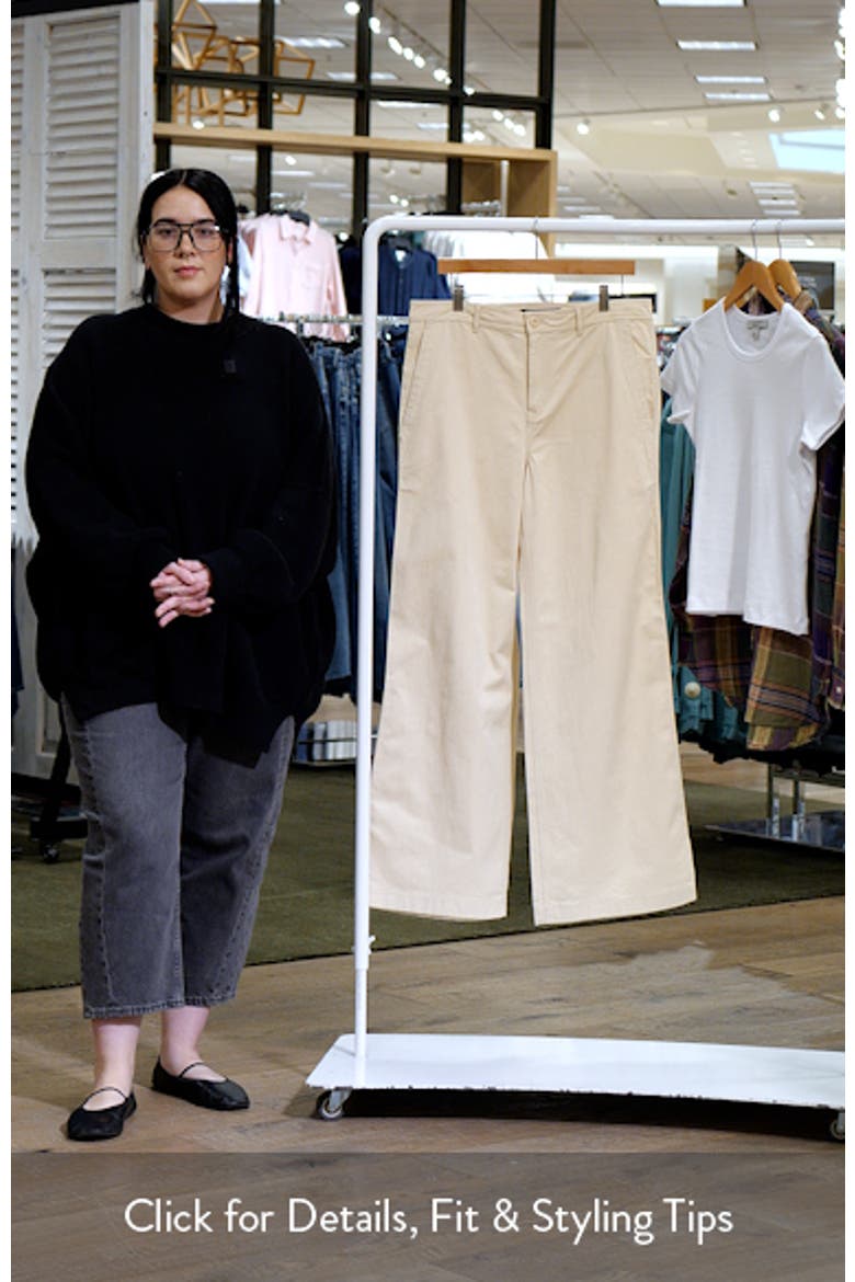 Wide Leg Cotton Twill Pants video