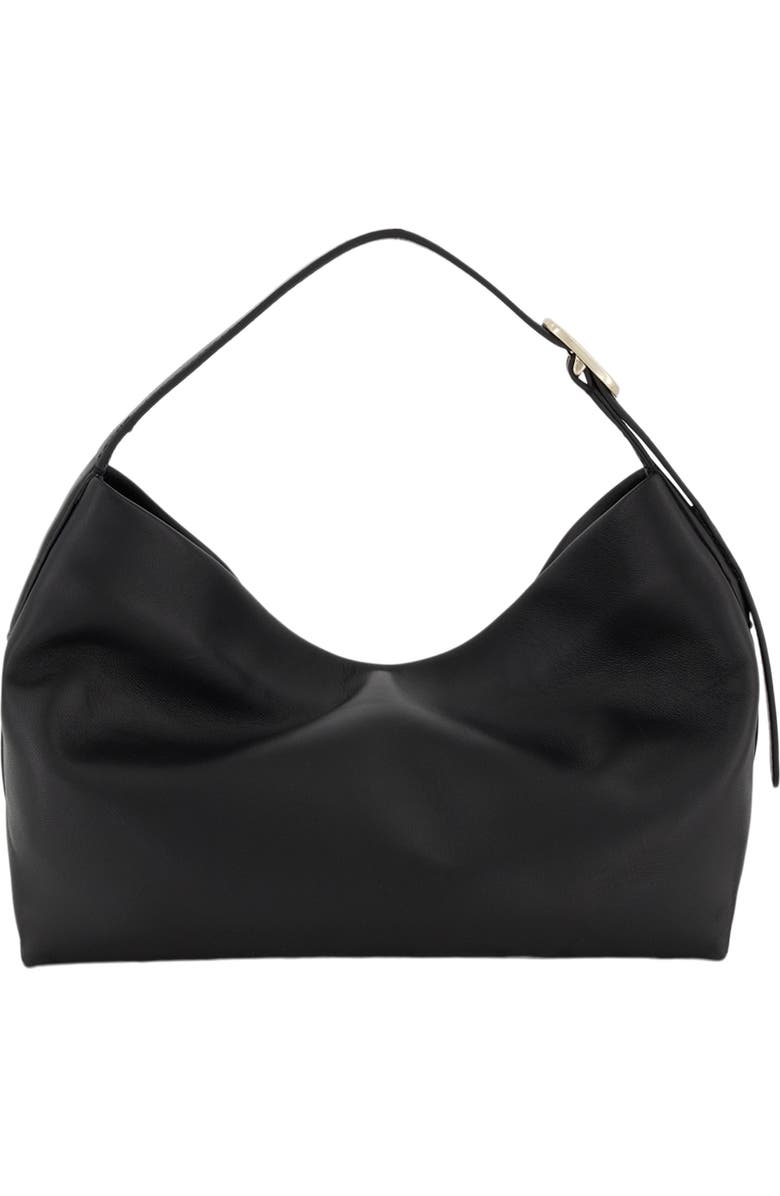 Vince Small Plonge Vivian Leather Hobo Bag, Alternate, color, Black