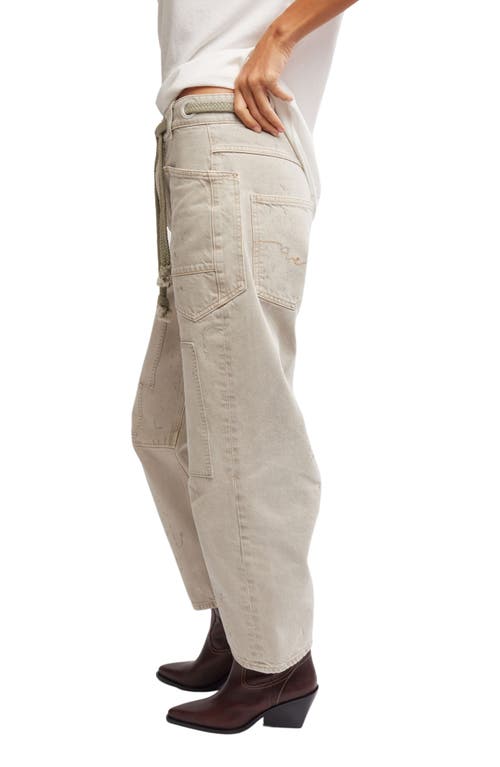 Free People Moxie Low Slung Drawstring Jeans In Jetty