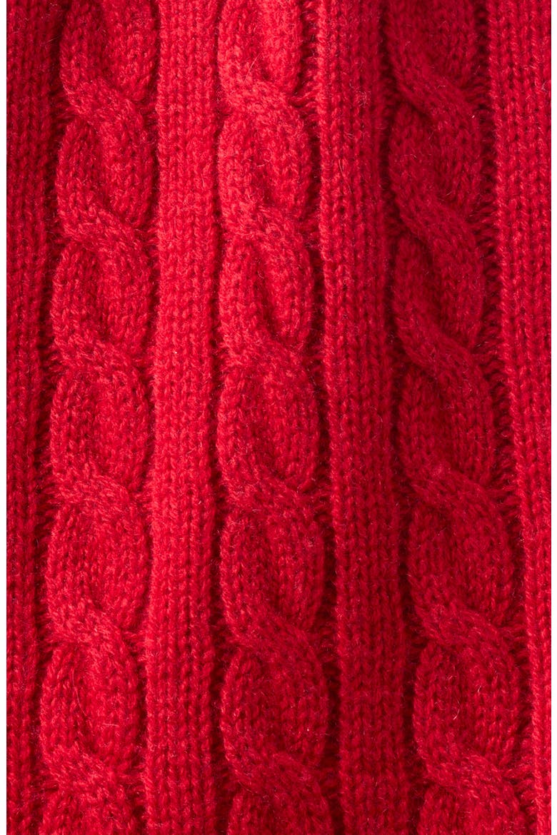 Gable Cable Knit Cashmere & Wool Pet Sweater, Alternate, color, REDDNU