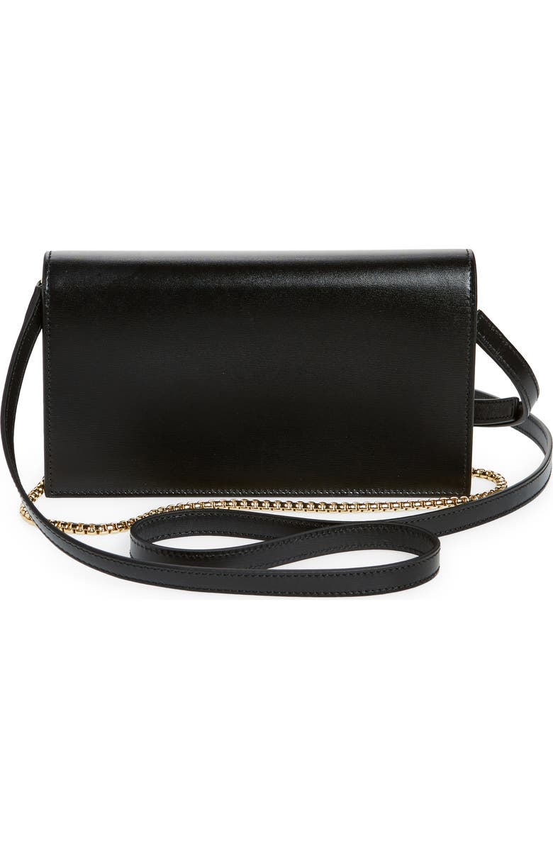 FERRAGAMO Double Gancio Bicolor Shoulder Bag, Alternate, color, Nero