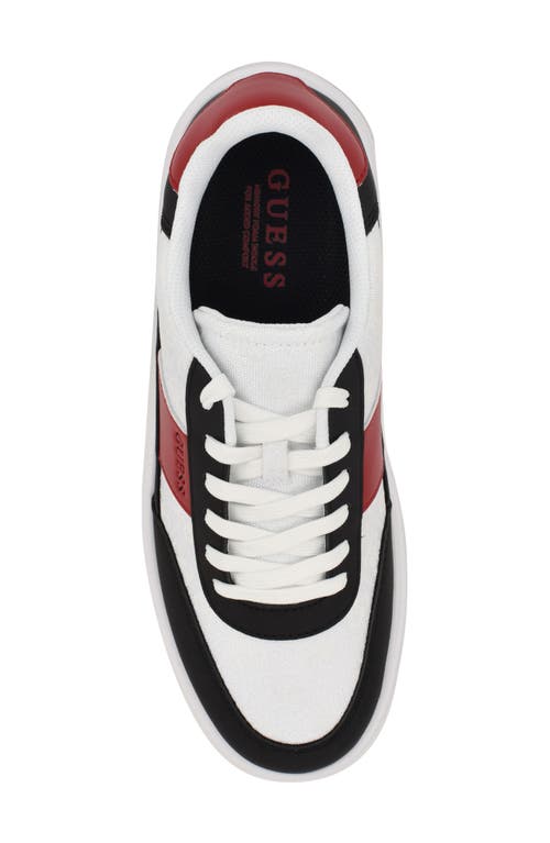 Guess Chaze Sneaker In Black/white/red