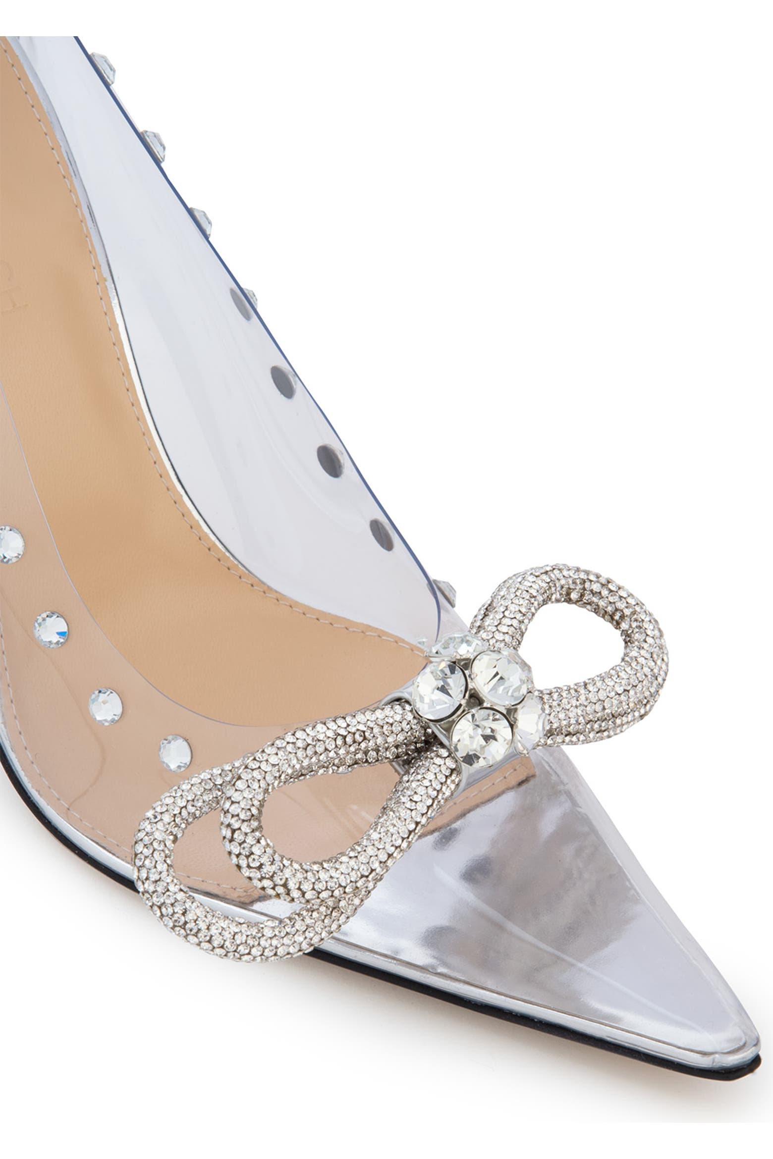 Crystal Toe Mach & Mach Crystal Double Bow PVC Pointed Toe Pump (Women) | Nordstrom