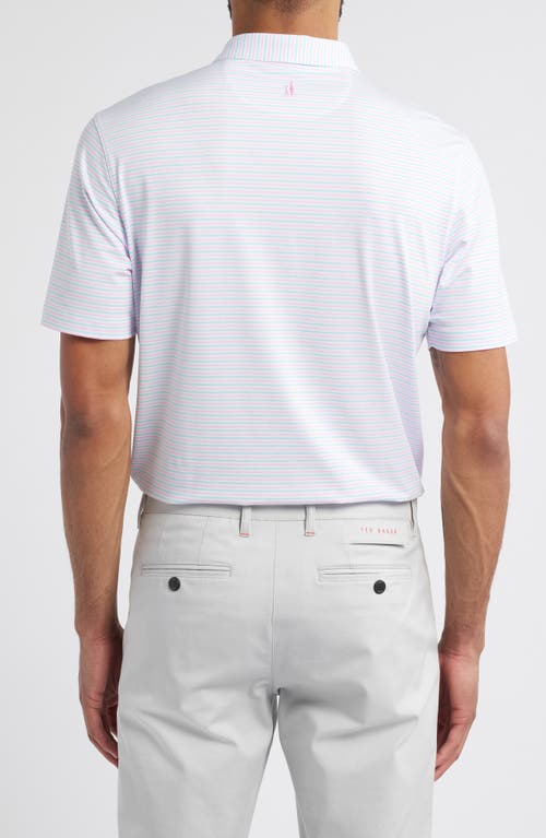Johnnie-o Vik Stripe Prep-formance Polo In Porto Pink
