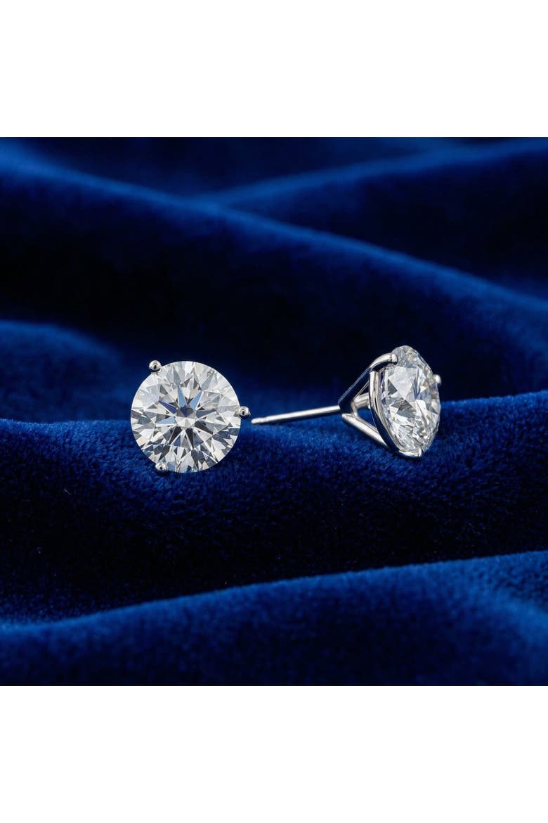 Certified 8 Ct tw 14k Gold Lab Grown Round-Cut Diamond Martini Studs, Alternate, color, 14k White Gold