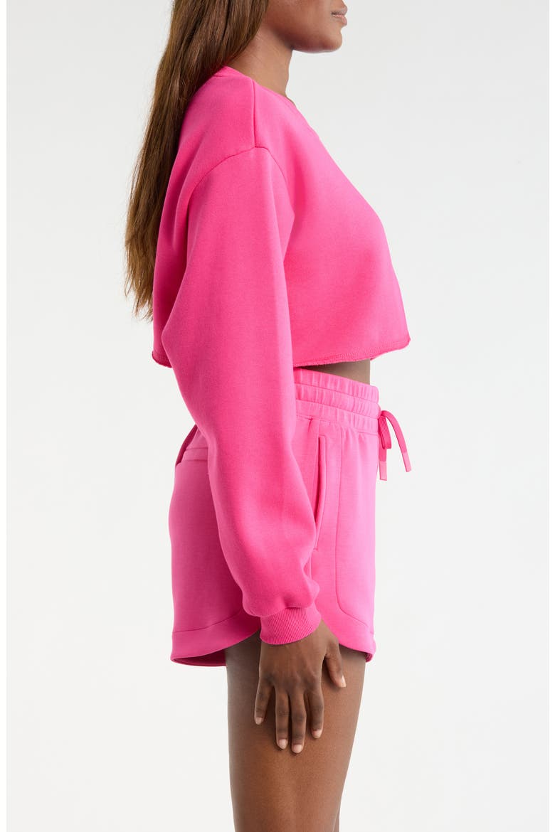 LuxeFleece Crop Sweatshirt, Alternate, color, FUCHSIA PURPLE