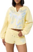 True Religion V-Notch Graphic Sweatshirt