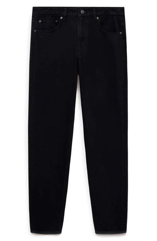 Mango Bob Regular Fit Jeans In Black Denim