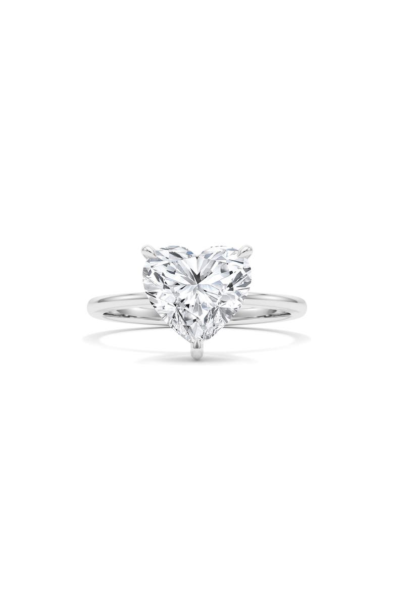 Everyday By HauteCarat Heart Cut Lab Created Diamond 18K Gold Ring - 2.50 ctw, Main, color, 