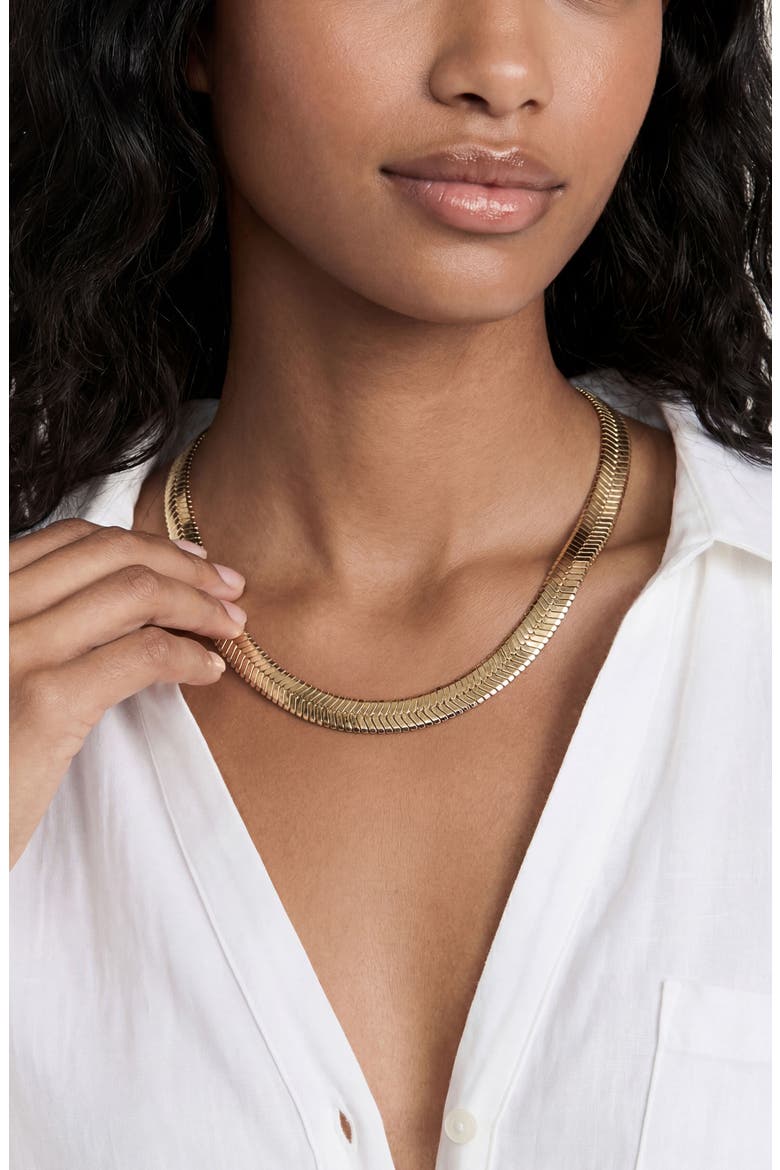 Snake Chain Necklace, Alternate, color, GOLD