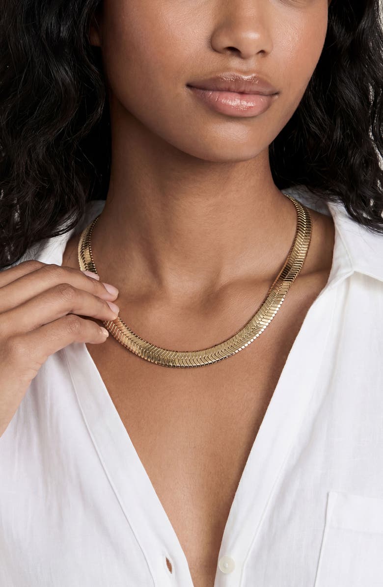 Ettika Snake Chain Necklace, Alternate, color, Gold