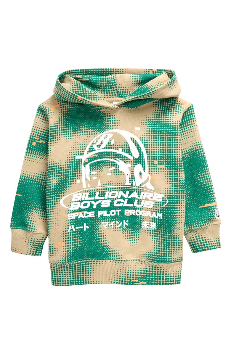 Billionaire Boys Club Kids' Space Program Glow in the Dark Hoodie, Main, color, Twill/ Green
