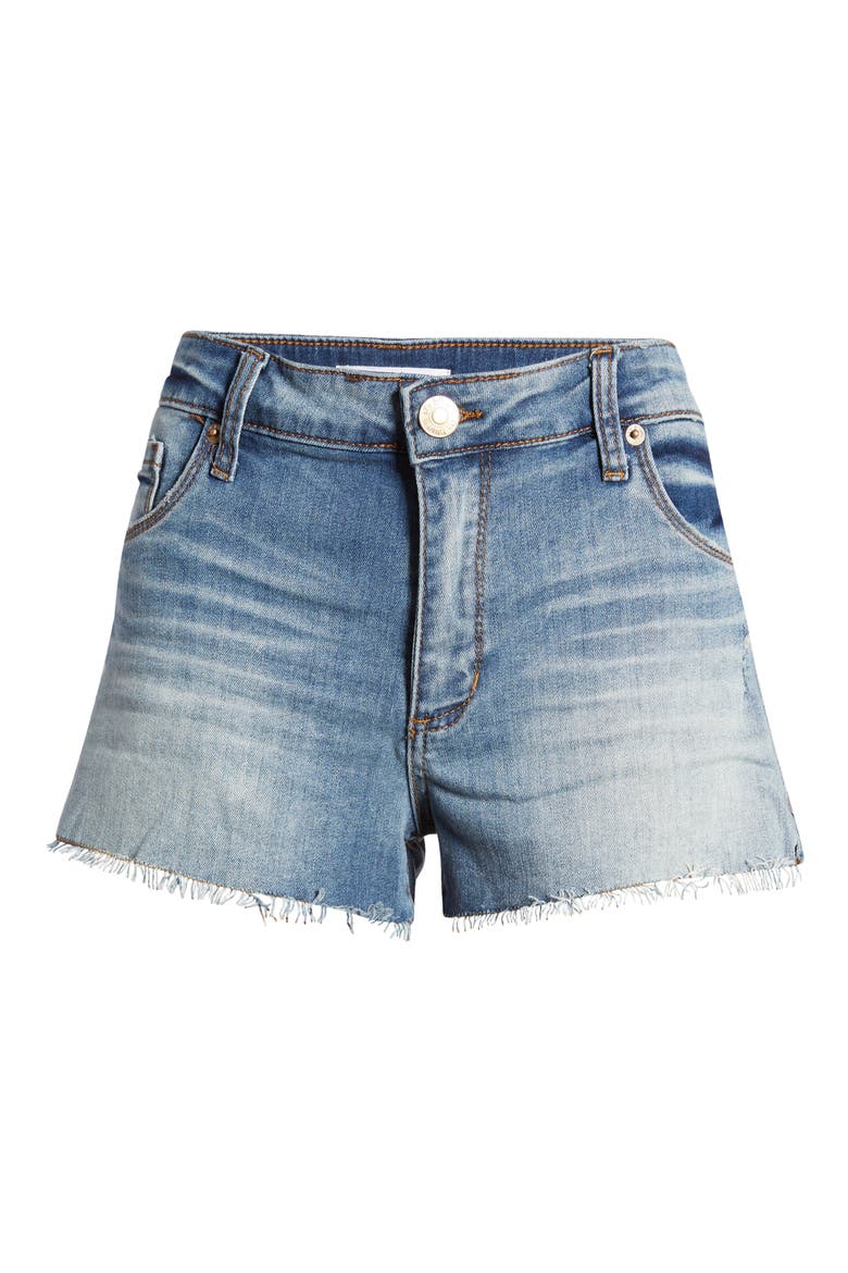 Aubrey High Waist Cutoff Denim Shorts, Alternate, color, SAN MARINO