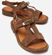 Forever & Always Shoes Auren Leather Buckle Sandal