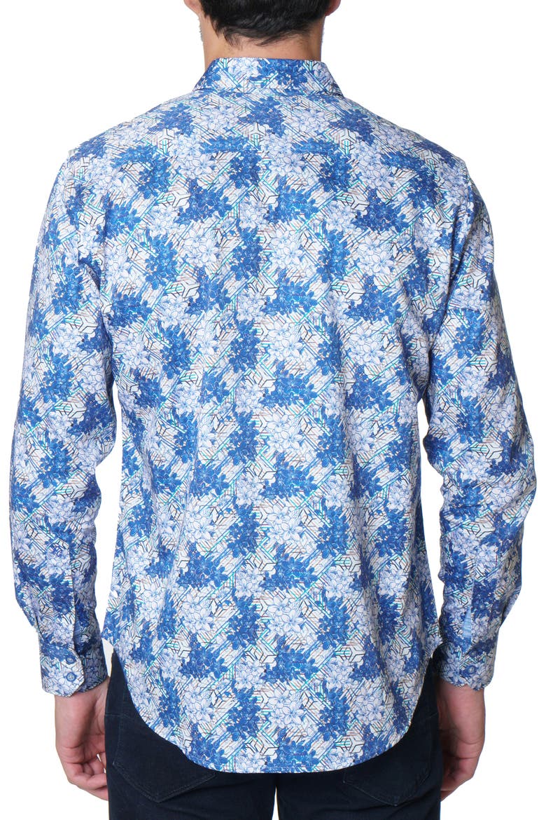 Jordan Long Sleeve Woven Button-Up Shirt, Alternate, color, MULTI