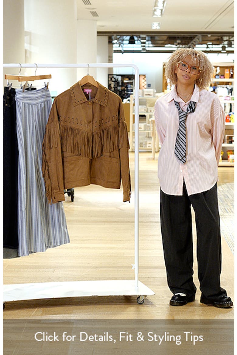 Evonka Fringe Faux Suede Jacket video