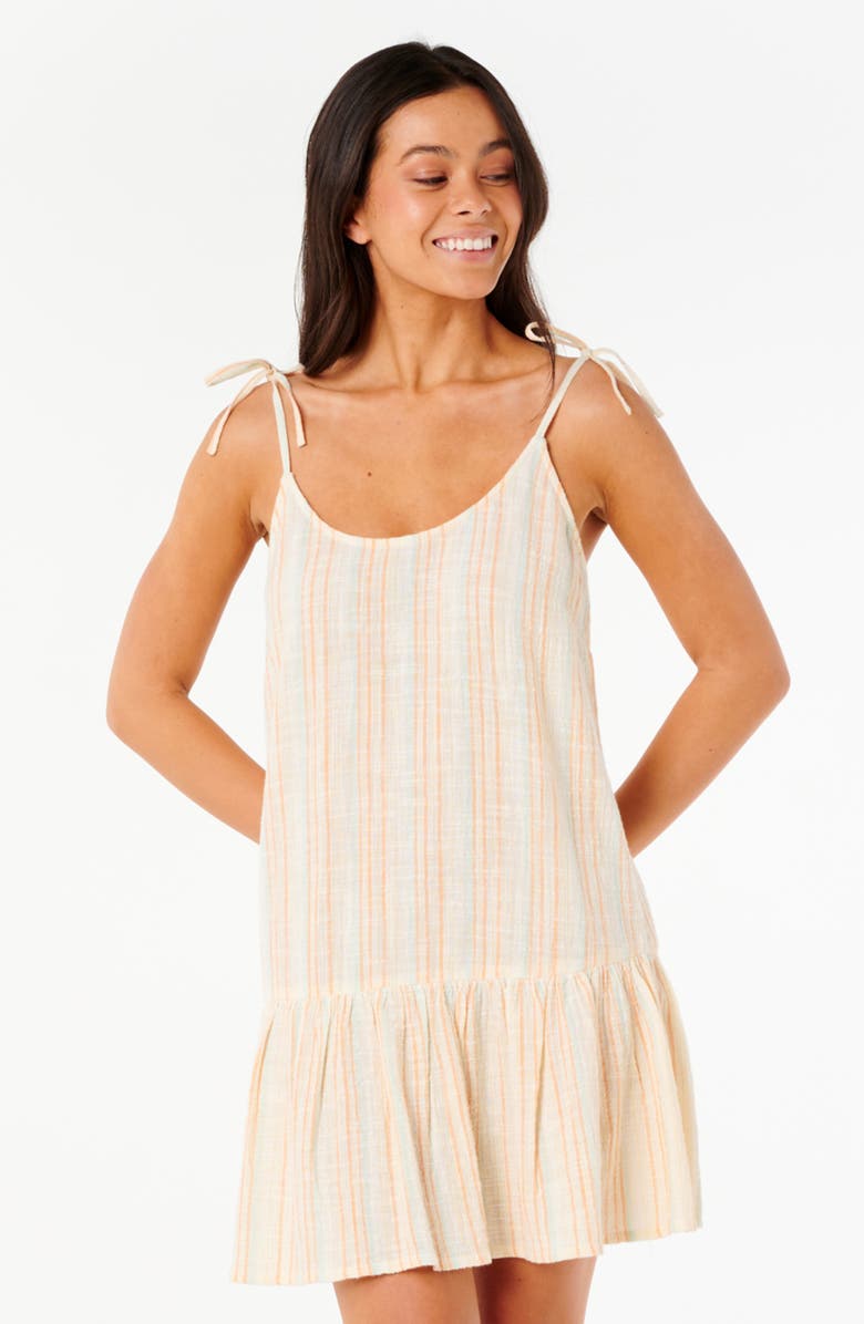 Rip Curl Surf Stripe Cover-Up Dress, Alternate, color, Beige Multi