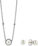 LAGOS Freshwater Pearl Stud Earrings & Pendant Necklace Set