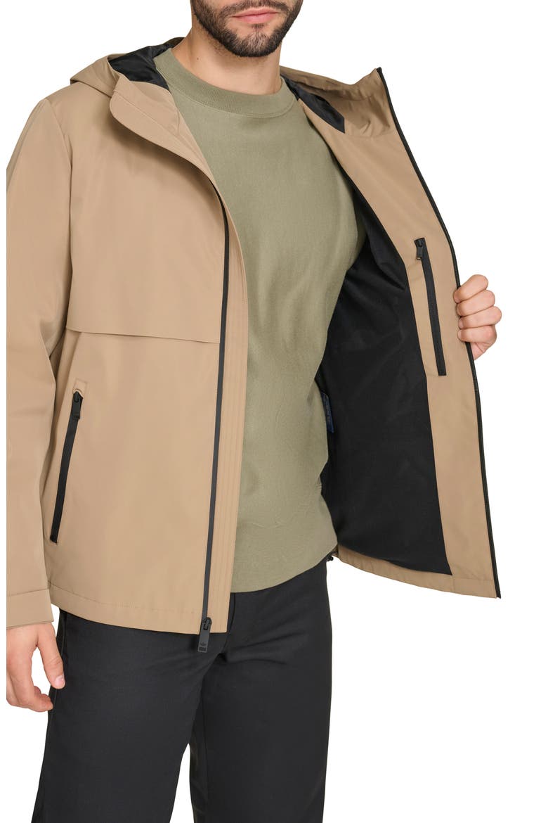Hooded Rain Jacket, Alternate, color, KHAKI 2